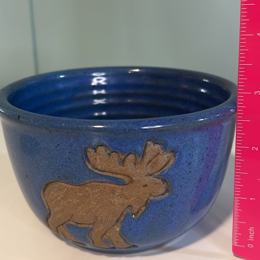 Collection Circle Moose‎ Tracks Blue Bowl. - Picture 3 of 8